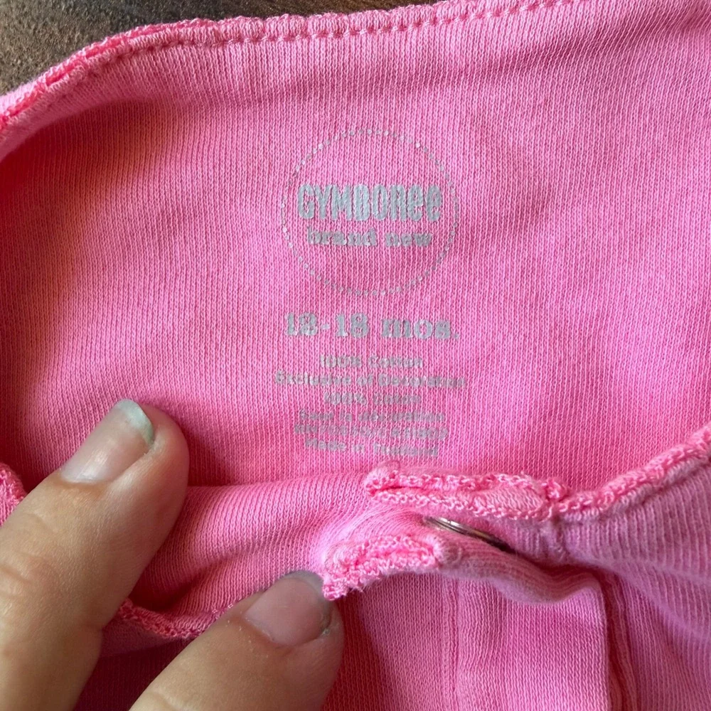 Gymboree Baby Girl Cardigan‎ 12-18 Months Pink Ruffle Flower Cute Top